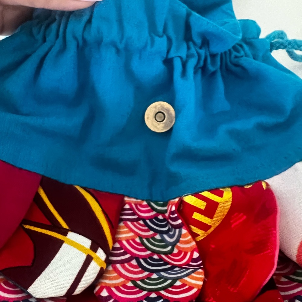 Handmade Multicolor Owl Patchwork Backpack - Blue Base - Picture 4 of 8